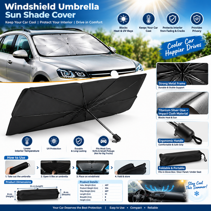 MAJESTIQ CarShield Umbrella Sunshade