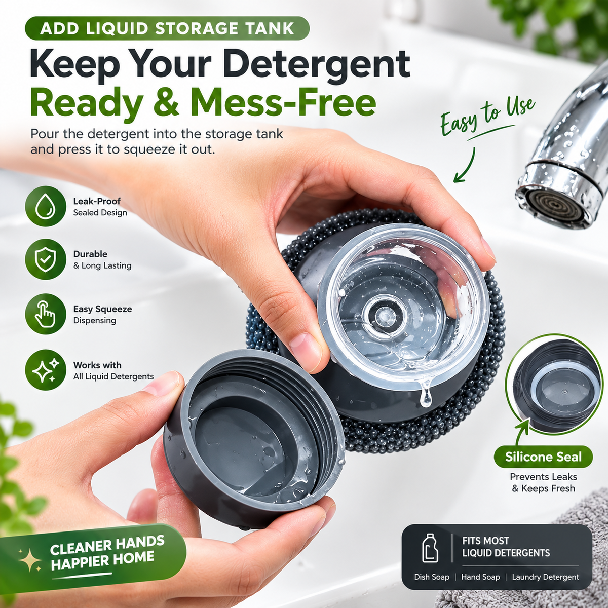 Scrubzy Soap-Dispensing Palm Brush
