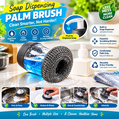 Scrubzy Soap-Dispensing Palm Brush