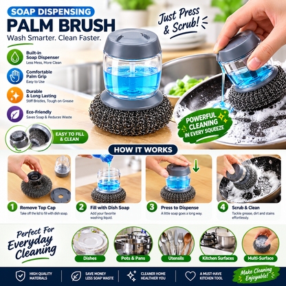 Scrubzy Soap-Dispensing Palm Brush
